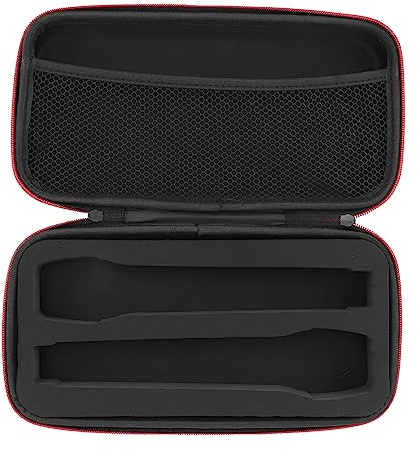 Wireless Microphone Storage Case, Portable Dual Mic Shockproof Protective Handheld Bag with EVA Hard Shell for Travel