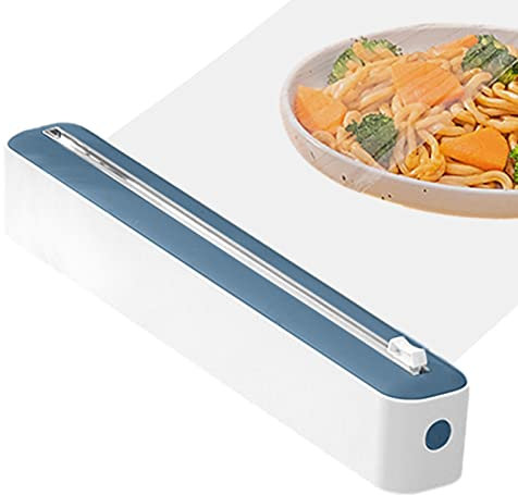 Cling Film Wrap Dispenser,Porta Rotoli Alluminio E Pellicola,Scatola Taglierina per Pellicola Trasparente,Dispenser per Involucri Saran con Taglierina Scorrevole,per Tagliare Pellicola di Alluminio