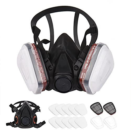 Vislone Respiratore riutilizzabile Mezza maschera 6200 Maschera antigas Protezione respiratoria Respiratori per verniciatura Saldatura a vapore organico Lucidatura Lavorazione del legno