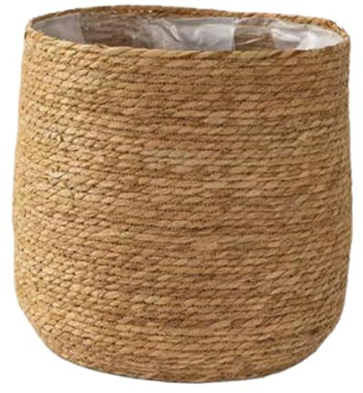 KESOTO Maceta de Paja Tejida, Fácil de Limpiar, Práctica Cesta para Flores, Maceta para Jardín, Balcón, Dormitorio, Hogar, Sala de Estar, S