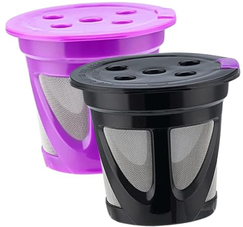 Toyvian 2 piezas Cápsulas de Café Reutilizables con Filtros de Acero Inoxidable Compatibles con Máquinas de Espresso Filtro Compacto y Duradero para Preparación de Café Casa y Oficina