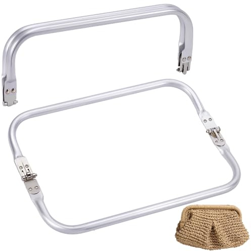 Beebeecraft 2pz Clutch per Borse Uncinetto 25cm Chiusura a Molla per Borse