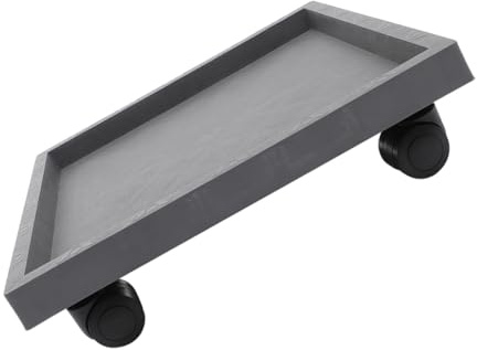 Angoily Plateau pour Plantes D’intérieur Carré avec roulettes 360 Mm, Support de Pot de Fleurs Mobile en Plastique PP, Dessous de Jardinière Roulant pour Déplacer Facilement Les Pots