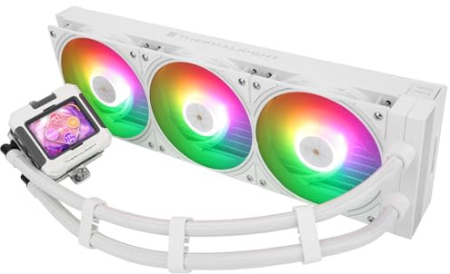 Thermalright TR FW 360 Bianco ARGB Raffreddamento ad acqua CPU, 360 AIO, risoluzione IPS 320 x 240 schermo LCD, raffreddamento CPU liquido per raffreddamento CPU AMD/Intel: LGA1700/1851/AM4/AM5,2,4