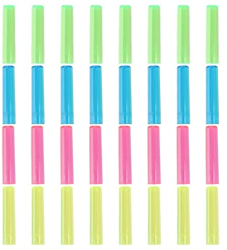 AUTSUPPL 50 Tapas Protectoras de Plástico para Lápices Transparentes y Coloridas, Cubiertas de Punta Seguras y Resistentes, Accesorio Escolar Práctico para Oficina y Color Color Aleatorio