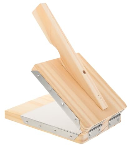 BESPORTBLE Prensa Manual para Masa de Empanadillas y Pasta, Molde de Madera Acero Inoxidable, Herramienta de Cocina Resistente para Hacer Pieles de Masa, Accesorio Práctico para Repostería