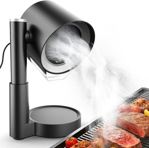 Portable Range Hood - Adjustable & 3-Speed Desktop Kitchen Exhaust Fan with Large Oil Cup & Low Noise, Detachable Filter Portable Exhaust Fan for BBQ, RV, Apartments, Dorm(Black)