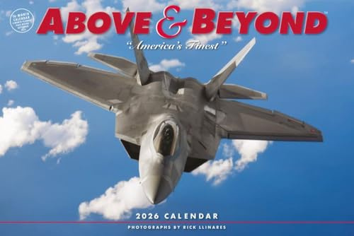 Carousel Calendars Above & Beyond 2026 Deluxe Wall Calendar – Full-Color Photography of U.S. Air Force, Navy & Marine Aircraft, September 2025 – December 2026, 18″ × 12″