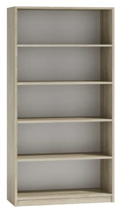 ADGO Étagère à Livres avec Compartiments, Armoire étroite, étagère de Rangement, étagère Ouverte, étagère de Classement, Meubles de Bureau, étagère Murale, Séparateur de Pièce (Chêne Sonoma)