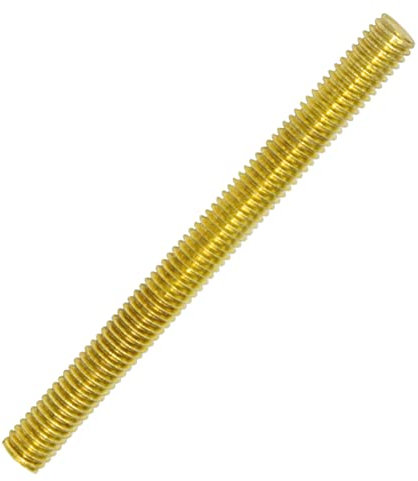 10 stycken gängade stänger i mässing, M8 ton, 80 mm lång, för ankarbultar, klämmor, galgar, U-bultar och mer.
