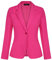 MINTLIMIT Women Blazer Linen Feel Long Sleeve Suit Jacket Work Office,Fuchsia,L