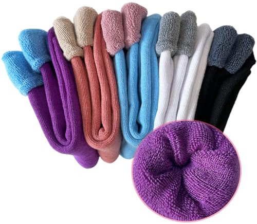 Hocerlu Thermosocken Damen, 5 Paar Dicke Warme Socken Damen Wintersocken WollSocken WanderSocken Geschenke Kuschelsocken für Frauen, EU-Größe 35-42