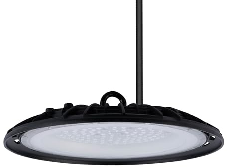 Ledvion Energieeffizienter LED High Bay Sensor, 100W, 110lm/W, 22.000 Lumen, 4000K, IP65, Dimmbar, 2 Jahre Garantie, Professionelle UFO-Lampe, IP65 Zertifizierung