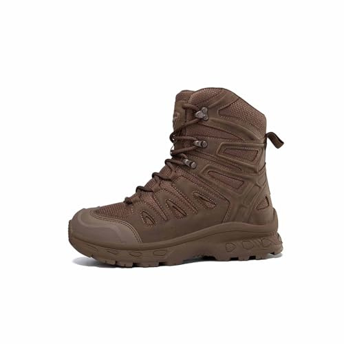 Botas de combate tácticas para hombres, botas militares de trabajo con cordones, ligeras y transpirables, botas de senderismo impermeables antideslizantes, para botas de seguridad del ejército de comb