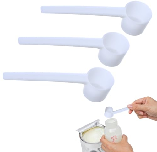 XPEX 3 Pièces 5g cuillere doseuse gramme Cuillère Doseuse, Mesureur Protéine Poudre Café, Cuillères à Mesurer avec Graduation 5 g, cuillère doseuse café pour La Cuisine Le Thé（Blanc）