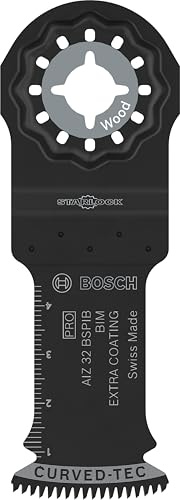 Bosch 5x PRO Multi Material AIZ 32 BSPIB Multitool Blade (for Hardwood, Plastic coated boards, Width 32 mm, Professional Accessory Multitool)