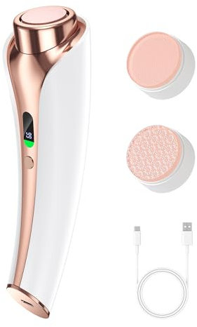 Morfone Hornhautentferner Elektrisch mit 2 Nano-Glasaufsätzen, Elektrischer Hornhautentferner für Fußpflege, Sanfte Pediküre - Wiederaufladbar 2-Stufen Einstellbare Geschwindigkeit（Rosa）