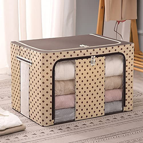 Grande scatola portaoggetti in cotone per vestiti e biancheria pieghevole in tessuto nizer per biancheria da letto in movimento bidoni portaoggetti Durevole ed elegante (colore: C)