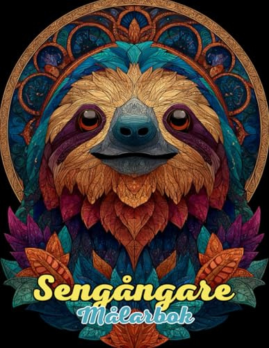 Sengångare Målarbok : Mandala Lugnande Djungelmotiv för Kreativitet, Avslappning och Medveten Närvaro: Upptäck över 60 unika mandalor med sengångare ... och återknyta kontakten med naturen
