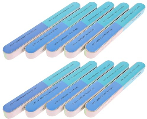 LOLIPPYY Set de 20 Bloques Pulidores de Uñas 7 Caras Multifuncionales Lima de Uñas y Bloque de Lijado Compacto y Duradero para Manicura Profesional en Casa y Viaje