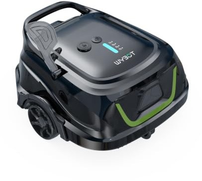 WYBOT A1p Robot Piscina Inalámbrico, Autonomía 120 Min, Doble Tamiz, Limpia Piscinas Sobre Suelo Planas Hasta 100 M², Limpiafondos Piscina Automático, Verde Oliva