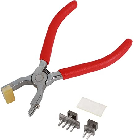 Leather Hole Punch Tool, 4mm Silent Stitching Hand Pliers for Belts, Straps, Saddles, Shoes - DIY Home Craft Plier Punch