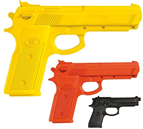 BAY® Gummipistole Trainingspistole Pistole Gummi 22 cm SV Kunststoff Übungspistole Attrappe … (schwarz)