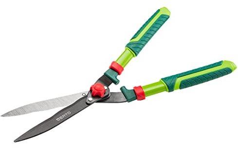 VERTO Heckenscheren gewellt 550 mm, geriffelten Klinge 200 mm, ergonomische Handgriffe, teflonbeschichtete Oberfläche, PTFE-beschichtete Klinge, Anti-Korrosions-Beschichtung