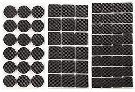 WeddHuis Deslizantes de Fieltro Autoadhesivos - 108 Piezas Deslizantes de Fieltro para Sillas - Deslizantes de Fieltro para Muebles Autoadhesivos Negro 3mm Espesor