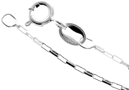 SilverAmber Jewellery UK - Sterling Silver 14 16 18 20 24 28 32 36 40 Inch Delicate Italian Curbs, Trace, Snake and other styles Chain Necklace (24.00, Box - 1 mm)