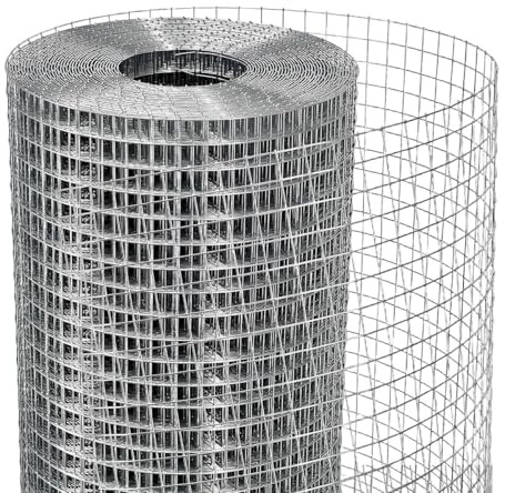 HORCH Hardware Cloth 1/2 inch 36 x 50 ft 19 Gauge, Hot-dip Galvanized After Welding, Wire Mesh Roll, Chicken Wire Fencing, Gopher Wire, Tree Fence, Mesh & Wire Cloth, Rat Wire