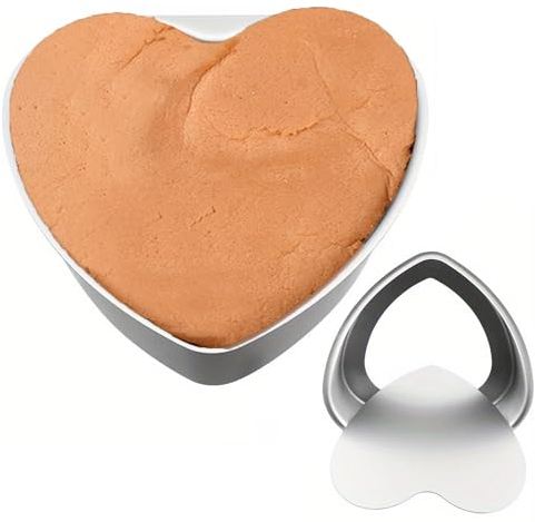trabag Stampo da forno a forma di cuore, 20 cm, in alluminio, per forno, utensili da cucina, accessori da cucina, articoli da cucina