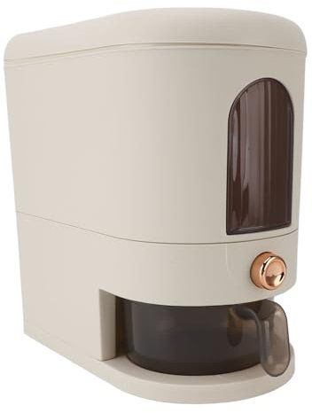 Fockety Reisspender, 5 kg Reisbehälter, Getreidebehälter, Aufbewahrung mit Deckel, Messbecher, Haushalts-Müslispender-Eimer für die Organisation der Speisekammer in der Küche zu Hause