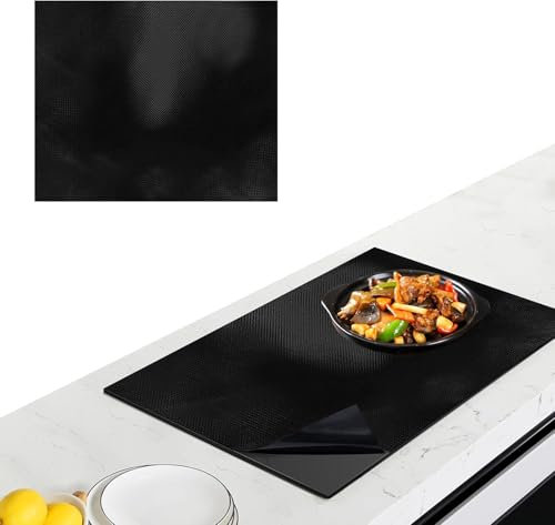 GETRICH 60x52cm Large Induction Hob Protector Mat Silicone Induction Hob Cover(Magnetic) Cooktop Scratch Protector BPA Free Multifunctional Silicone Mats Heat Resistant Stove Cover for Induction Stove