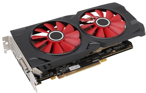 ciciglow Tarjeta Gráfica GDDR5 de 8GB, Tarjeta de Video de 256 bits GPU PCI Express 3.0 X 16 Gaming Graphics Card con 2 Ventiladores de Enfriamiento para Juegos 4K Gaming PC 1080p 3A