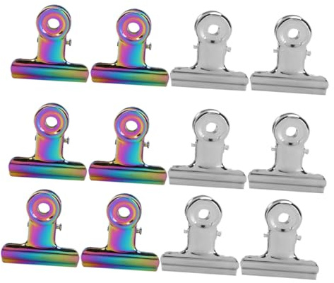Hohopeti Clip 12 Pezzi per Estensione Unghie e Portatile in Metallo Leggero Accessorio Unico per Manicure a Casa in Salone per Nail Art