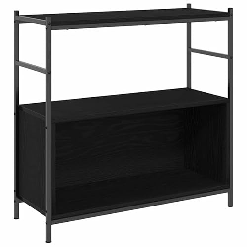 Eleganz Sistema de estanterías con aspecto de roble negro, 80 x 30 x 78,5 cm, estantería de madera para salón, cocina y oficina, estantería de almacenamiento estable, ahorra espacio y elegante