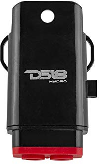 DS18 New Hydro MFH8 - Marine Fuse Holder 8 AWG, Waterproof, Red Silicone Sheat, Included Brass Accessories