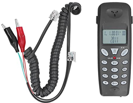 Vikye Schnurgebundenes Telefon, Kabelgebundenes Telefon 16-Bit-LCD-Display Festnetztelefon mit Wahlwiederholungspausenfunktion für das Home Office