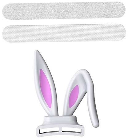 AOKWAWALIY Kopfhörer Hasenohren Kopfhörer-Aufsatz für Kopfhörer, Hasenohren, Kopfhörer-Aufsatz, Hasenohr-Aufsatz für Headset, Cosplay, Hasenohr-Suite, Weiß, universelles Silikagel