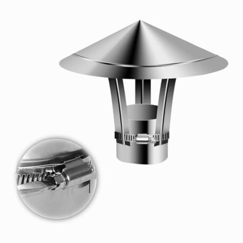 Generico Comignoli per Caminetti Comignolo Conico 50-300mm Copertura del Canna Fumaria in Acciaio Inox Cappa per Tetto per Camino for Tutte Le Stagioni(130mm/5.1in)