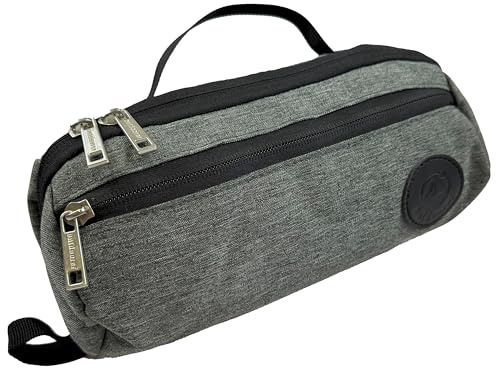 outdoorer Wash Butler S, Kulturbeutel klein in Grau – Kleine Kulturtasche zum Aufhängen für Reisen, Camping & Handgepäck, Waschbeutel für Damen & Herren, Material wasserdicht, leicht