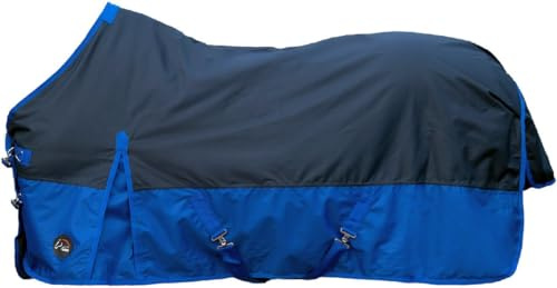 HKM Chester- 600D Coperta da esterno con rivestimento liscio Blu navy 135