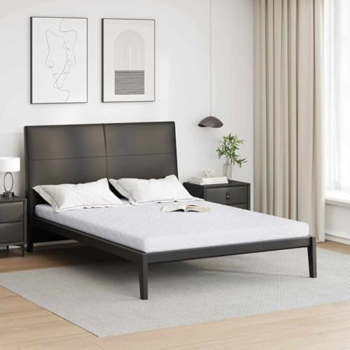vidaXL Materasso in Schiuma 200 x 140 cm, 10,5 cm di Spessore, Bianco, Medio Rigido. Realizzato in 100% Poliestere, Sagomato e Pronto all'Uso. Ottimo per l'inverno e la Primavera, con Un Design Mode