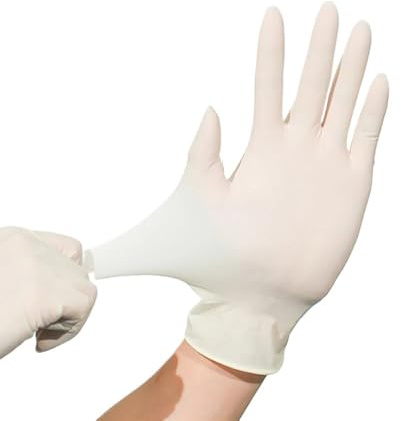 100 st. latexhandskar for undersökningskök, engångsbruk, tjockare laboratorieskydd, hushållsrengöring(S)