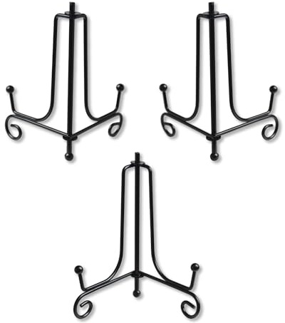 Haoyic 3 Pcs Plate Stand, Plate Stand for Display, Book Picture Stands Holder for Display, for Photo Holder Stands, Displays Picture Frames, Cookbooks, Decorative Plates, Tablets and Art