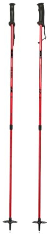 rockible Bâtons de randonnée télescopiques, bâtons de Ski multifonctionnels Unisexes pour Adultes et Enfants, équipement de Ski et de Snowboard, Rouge