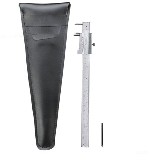 Calibro per Marcatura/Tracciatore in Metallo 200 mm | Punta in Carburo per Legno, Acciaio e Ferro | Doppia Scala MM e Pollici | Strumento ad Alta Resistenza all'Usura per Falegnameria e Officina