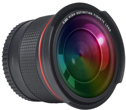 Kompatibel mit Nikon D5200, D5100, D3500, D3400, D3300, D3200, D3100, 52 mm, 55 mm, 58 mm, 0,35x Fisheye-Weitwinkelobjektiv for DSLR-Kameras(1x58mm)