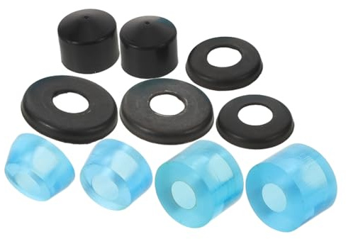 Mikinona Kit de 1 Jeu de Bushings de Skateboard Transparents Bleu Amortisseurs de Vibrations pour Trucks de Longboard Bagues de Remplacement Compatibles Trucks Skateboard Accessoire
